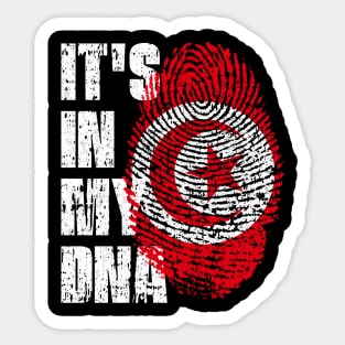 IT'S IN MY DNA Tunisia Flag Boy Girl Gift Sticker